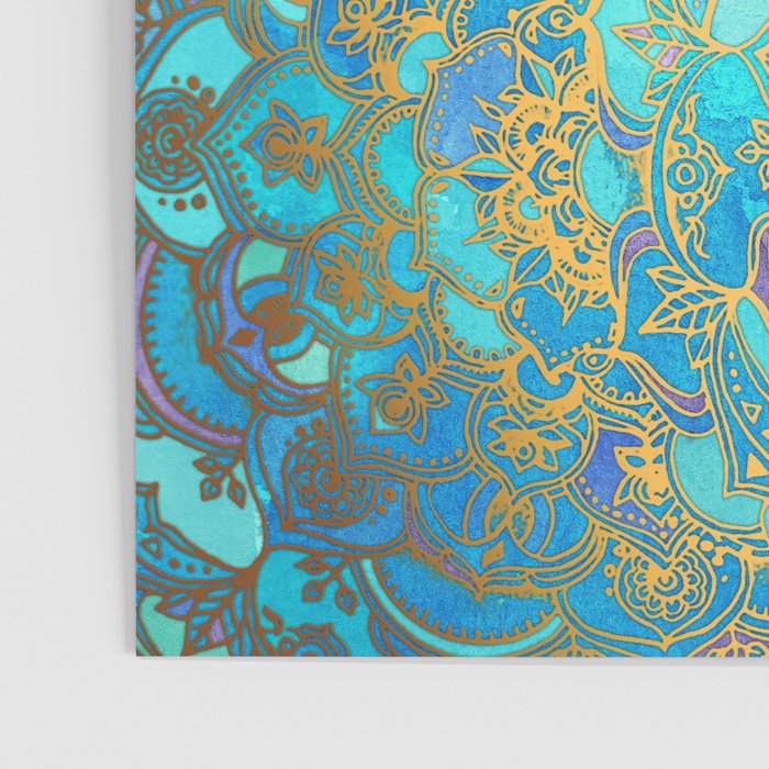 Sapphire & Jade Stained Glass Mandalas Poster Gallery Image 3