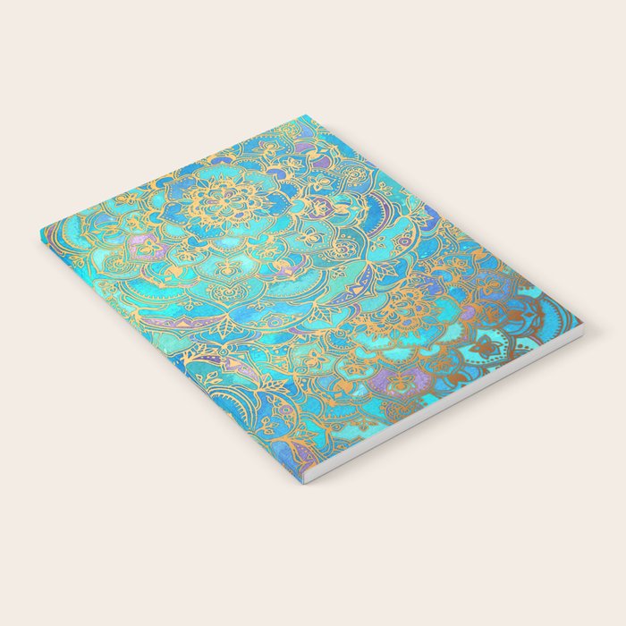 Sapphire & Jade Stained Glass Mandalas Notebook Gallery Image 2