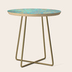 Sapphire & Jade Stained Glass Mandalas Side Table Gallery Image 1