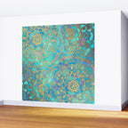Sapphire & Jade Stained Glass Mandalas Wall Mural Gallery Image 2