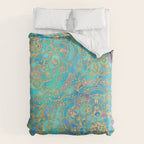 Sapphire & Jade Stained Glass Mandalas Comforter Gallery Image 6