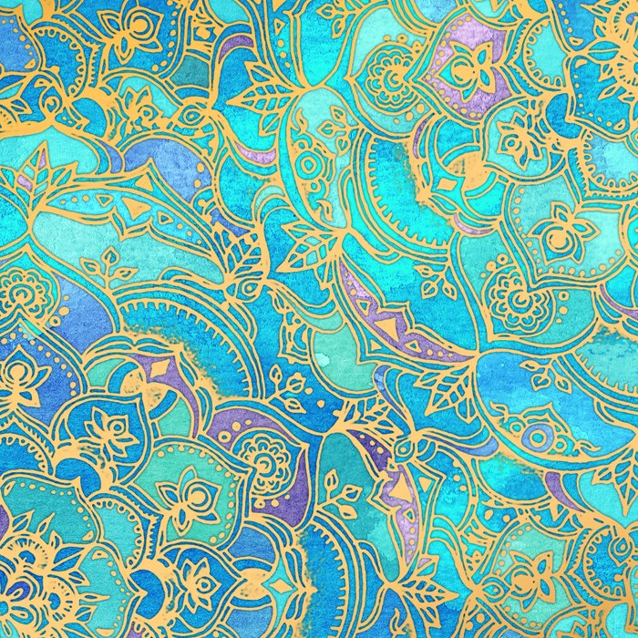 Sapphire & Jade Stained Glass Mandalas Coffee Mug Gallery Image 2