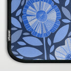 Folk Floral Blossoms in Midnight Blue Laptop Sleeve Gallery Image 3