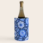 Folk Floral Blossoms in Midnight Blue Wine Chiller Gallery Image 2