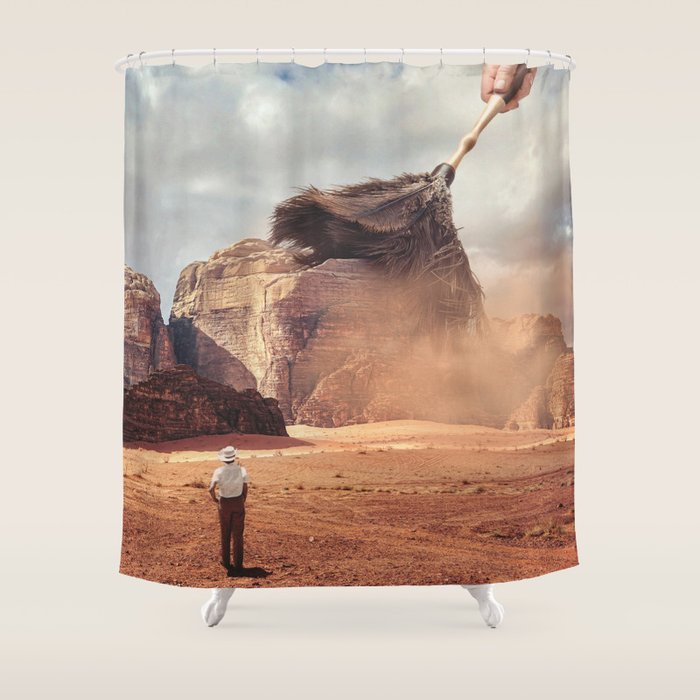 Desert feather duster Shower Curtain Gallery Image 1