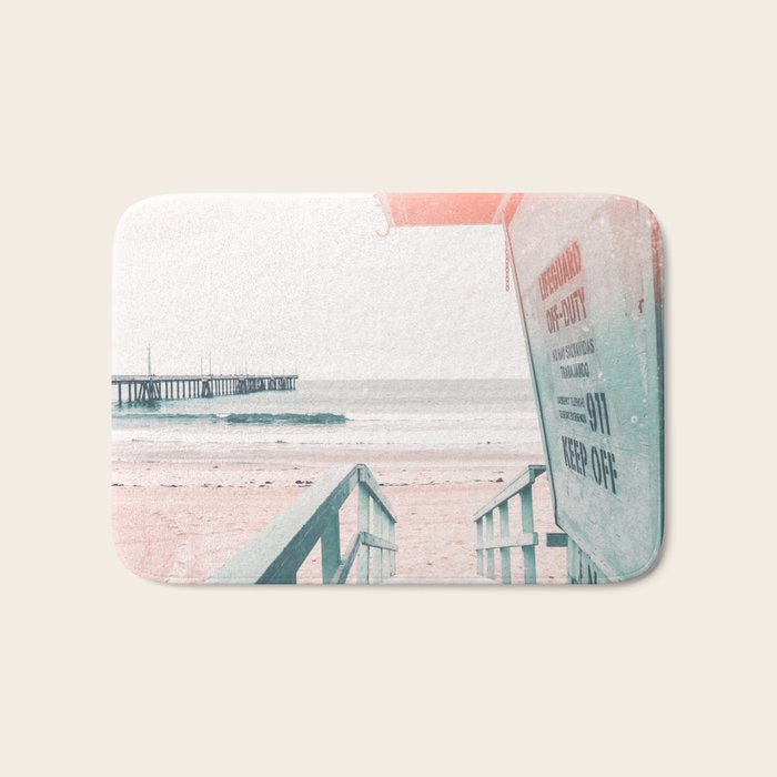 Lifeguard Tower California Beach Life Bath Mat Gallery Image 1