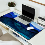 Morning walk and yellow boots Desk Mat Gallery Image 2