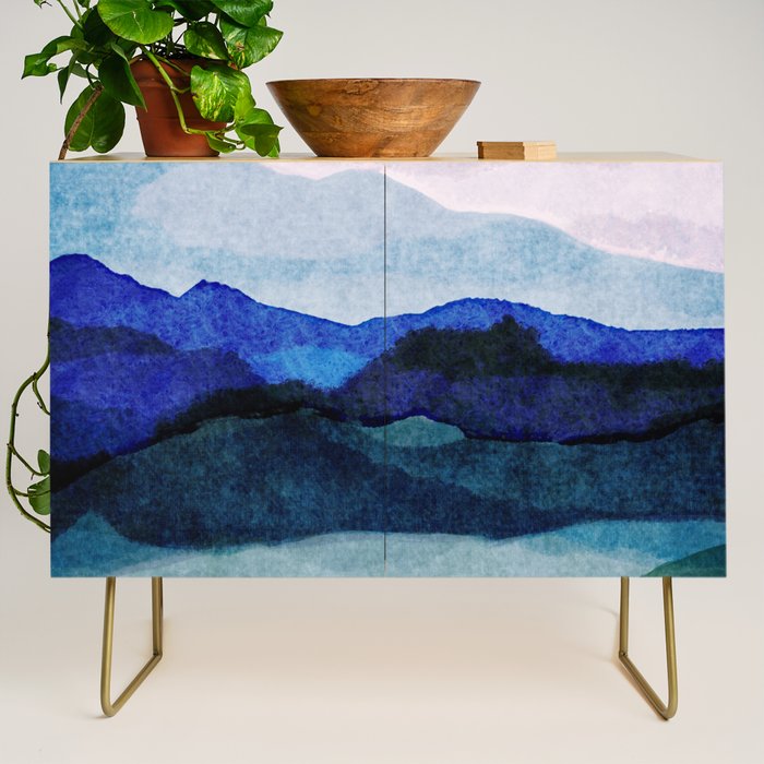 Morning walk and yellow boots Credenza Gallery Image 1