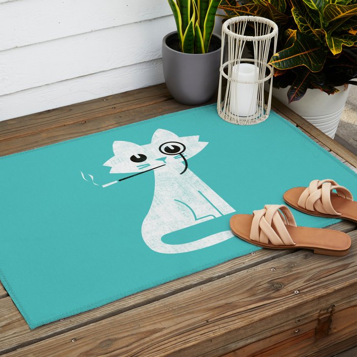 Mark - fancy cat Outdoor Rug Gallery Image 2