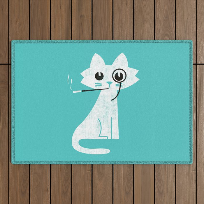 Mark - fancy cat Outdoor Rug Gallery Image 1