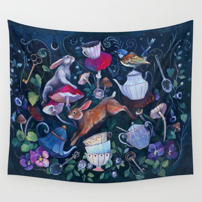 Wonderland Tea Party Wall Tapestry Gallery Image 4