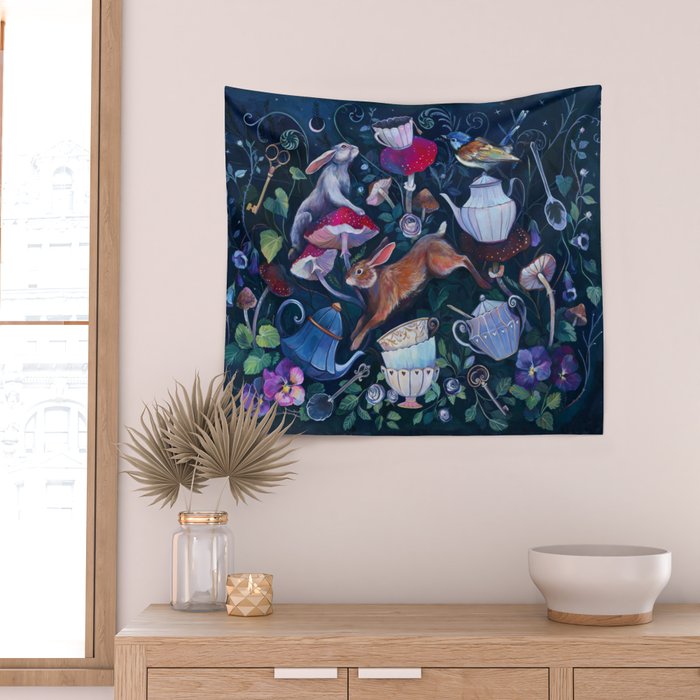 Wonderland Tea Party Wall Tapestry Gallery Image 2