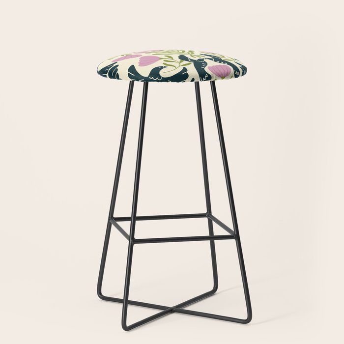 Spring Black Birds Stool Gallery Image 1