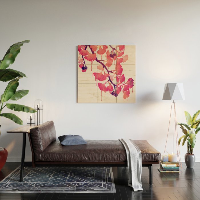 O Ginkgo Wood Wall Art Gallery Image 2