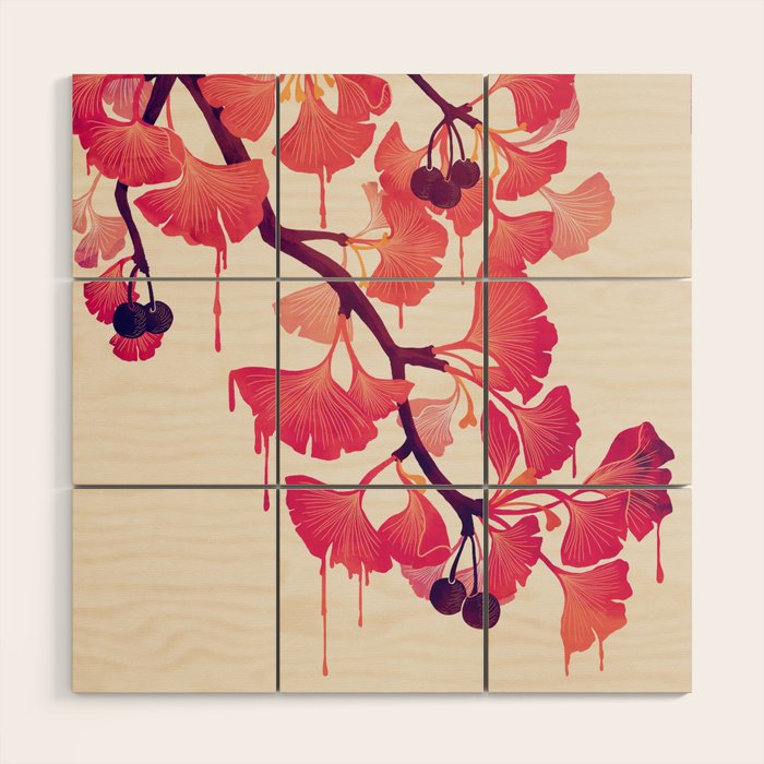 O Ginkgo Wood Wall Art Gallery Image 1