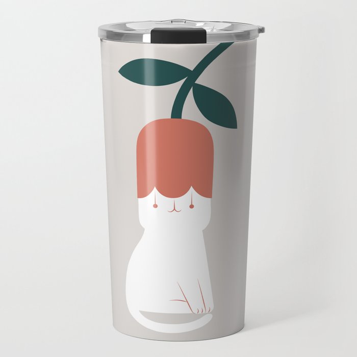 Cat and Plants: Flower Fragrance  Travel Mug Gallery Image 1