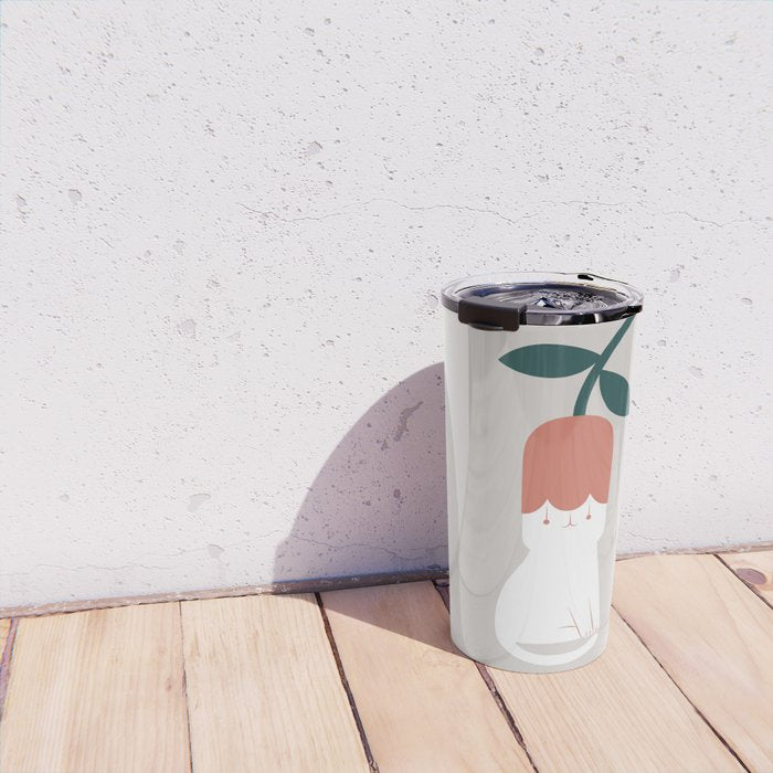 Cat and Plants: Flower Fragrance  Travel Mug Gallery Image 4