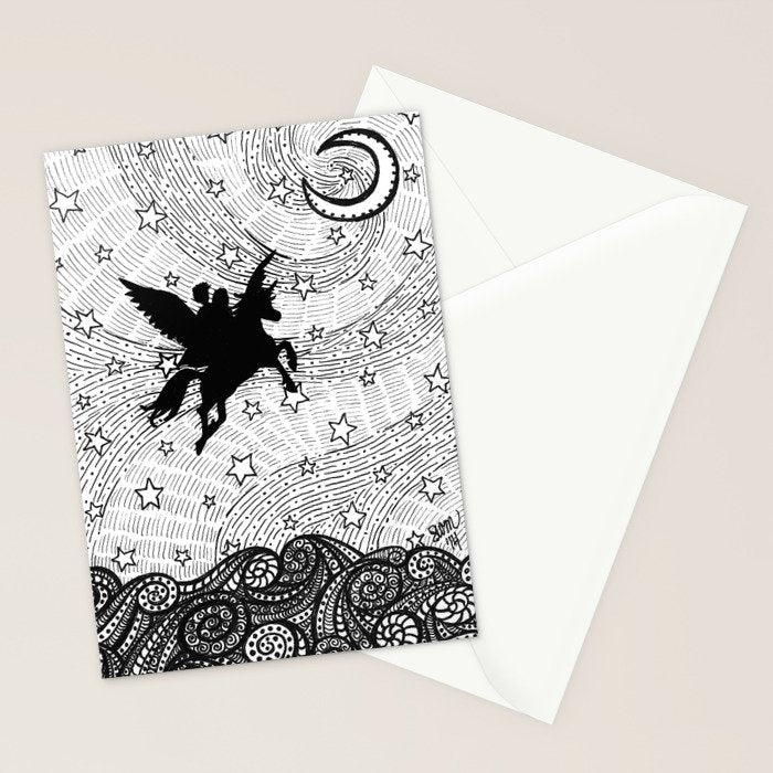Flight of the alicorn Stationery Card Gallery Image 2