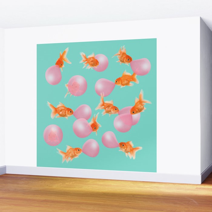 BUBBLEGUM GOLDFISH Wall Mural Gallery Image 2