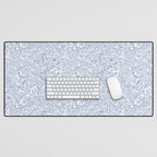 Painterly Florals - Light Blue Desk Mat Gallery Image 1