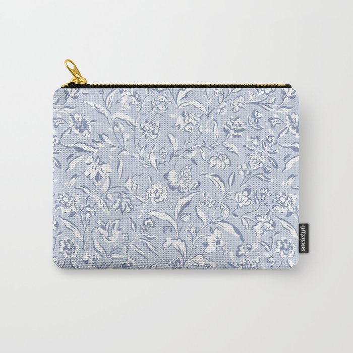 Painterly Florals - Light Blue Carry All Pouch Gallery Image 1