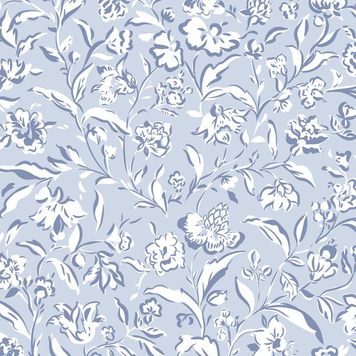 Painterly Florals - Light Blue Coffee Mug Gallery Image 2