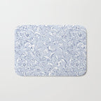 Painterly Florals - Light Blue Bath Mat Gallery Image 1