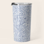 Painterly Florals - Light Blue Travel Mug Gallery Image 3