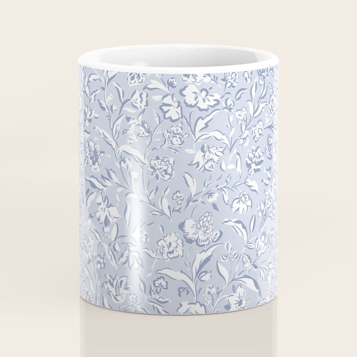 Painterly Florals - Light Blue Coffee Mug Gallery Image 4
