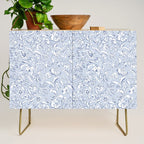 Painterly Florals - Light Blue Credenza Gallery Image 1