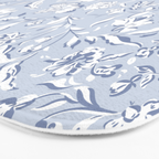 Painterly Florals - Light Blue Bath Mat Gallery Image 3