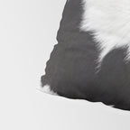 Black Cowhide, Cow Skin Print Pattern, Modern Cowhide Faux Leather Pillow Sham Gallery Image 4