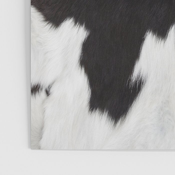 Black Cowhide, Cow Skin Print Pattern, Modern Cowhide Faux Leather Poster Gallery Image 3