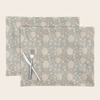 Block Print Lotus Floral - Sage Placemat Gallery Image 1