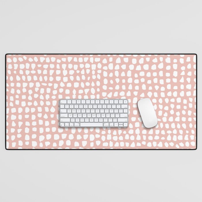 Dots (Pink) Desk Mat Gallery Image 1