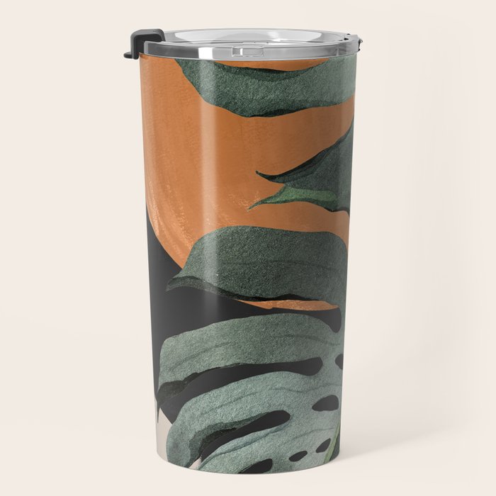 Abstract Art Tropical Leaves 162 Travel Mug Gallery Image 3