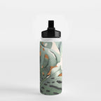 Abstract Art Tropical Leaves 162 Water Bottle Gallery Image 2