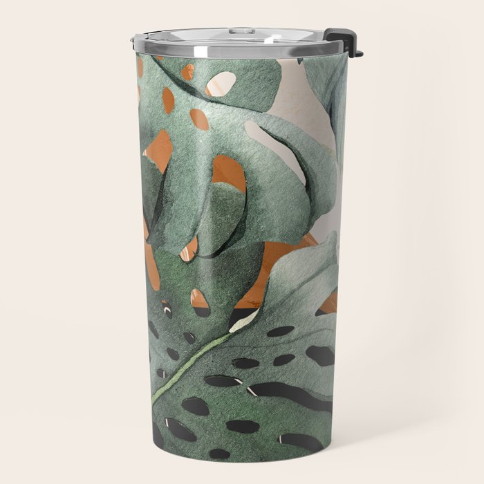 Abstract Art Tropical Leaves 162 Travel Mug Gallery Image 2