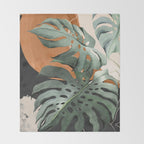 Abstract Art Tropical Leaves 162 Throw Blanket Gallery Image 2
