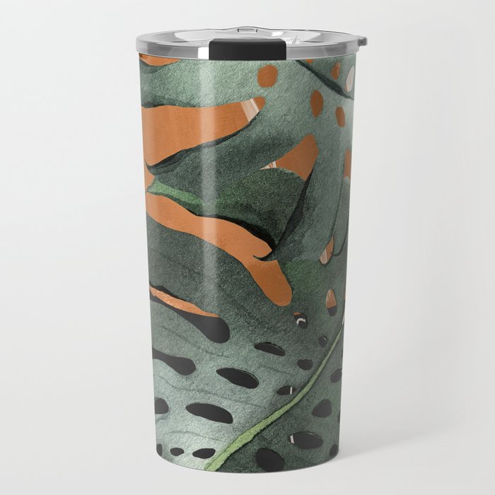 Abstract Art Tropical Leaves 162 Travel Mug Gallery Image 1