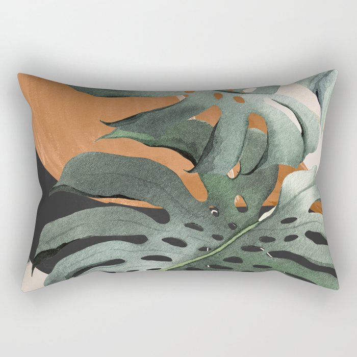 Abstract Art Tropical Leaves 162 Rectangular Pillow Gallery Image 2