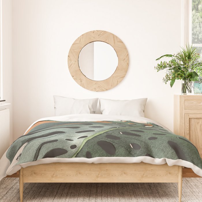 Abstract Art Tropical Leaves 162 Duvet Cover Gallery Image 3