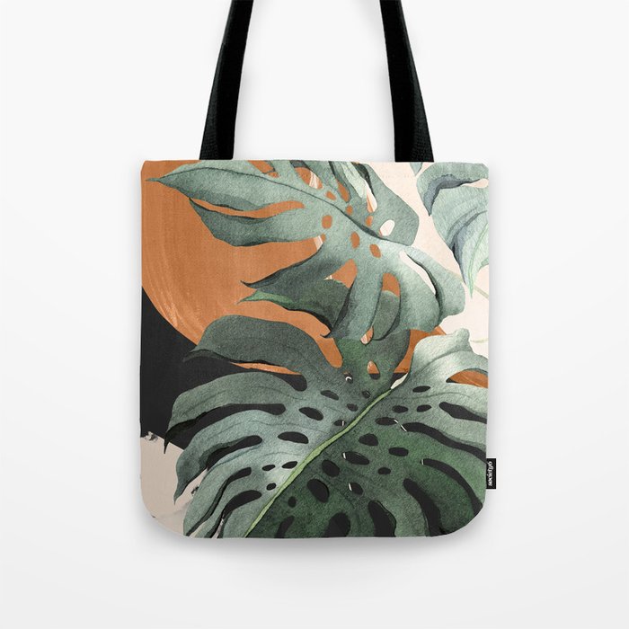 Abstract Art Tropical Leaves 162 Tote Bag Gallery Image 1