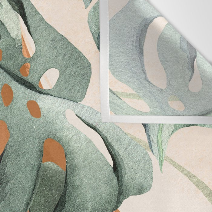 Abstract Art Tropical Leaves 162 Wall Tapestry Gallery Image 3