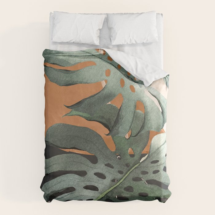 Abstract Art Tropical Leaves 162 Duvet Cover Gallery Image 1