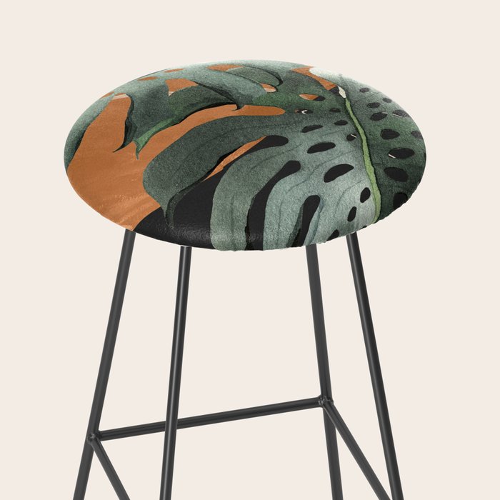 Abstract Art Tropical Leaves 162 Stool Gallery Image 2