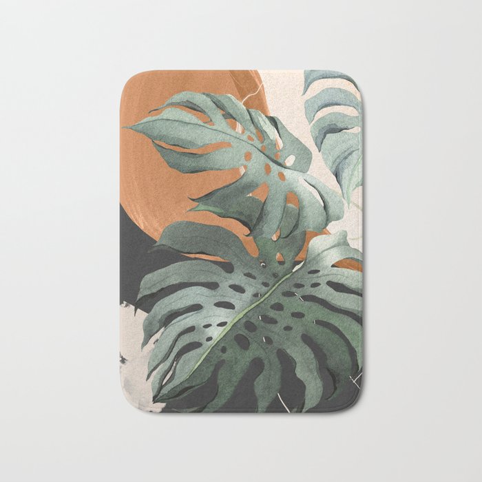 Abstract Art Tropical Leaves 162 Bath Mat Gallery Image 1