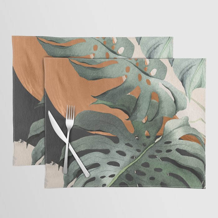 Abstract Art Tropical Leaves 162 Placemat Gallery Image 1