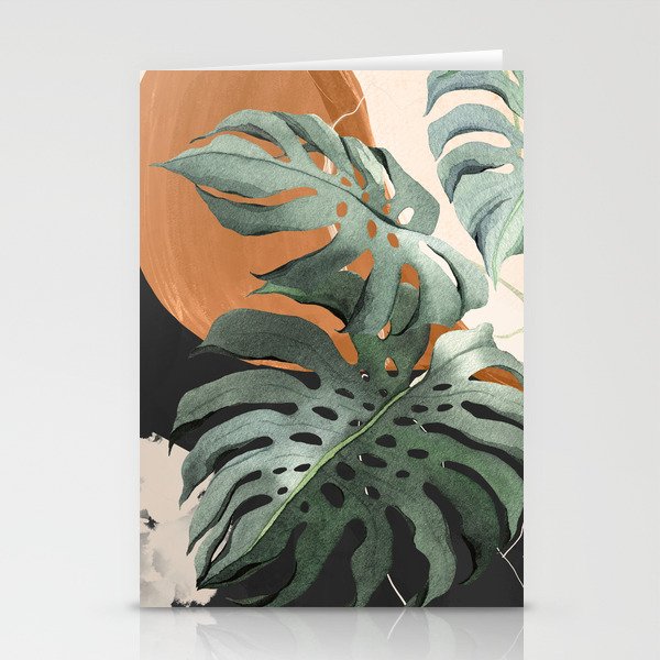 Abstract Art Tropical Leaves 162 Stationery Card Gallery Image 2