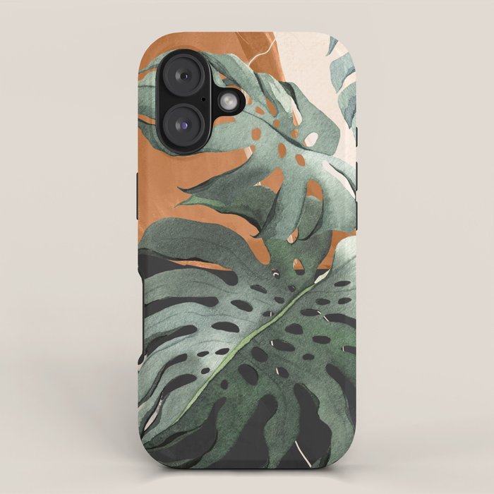 Abstract Art Tropical Leaves 162 iPhone Case Gallery Image 1